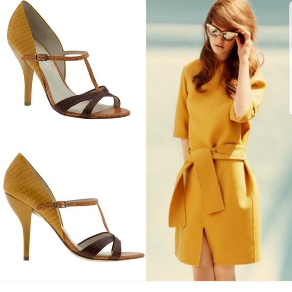Nine West Shoes - Nine West Hayek Sandal • Mustard Yellow Heels